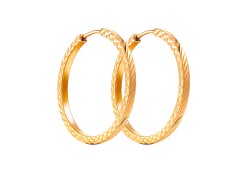 Серебряные cерьги конго с позолотой