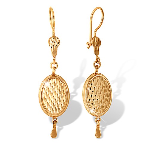 Золотые cерьги висячие