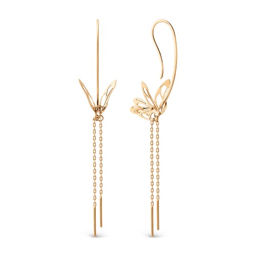 Золотые cерьги висячие