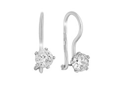 Серебряные cерьги с фианитом