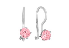 Серебряные cерьги с фианитом