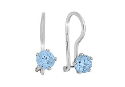 Серебряные cерьги с фианитом
