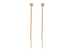 Золотые cерьги с фианитом