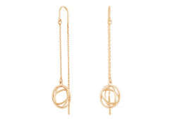 Серебряные cерьги классические с позолотой