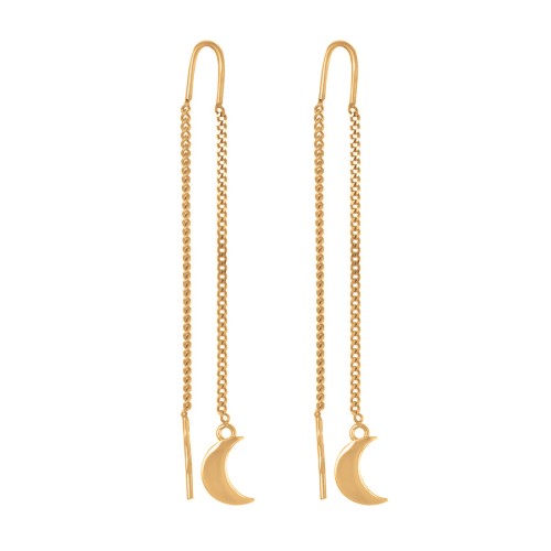 Серебряные cерьги классические с позолотой