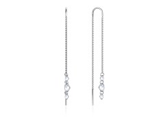 Серебряные cерьги классические с фианитом