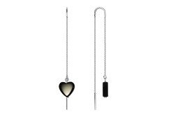 Серебряные cерьги с агатом