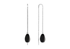 Серебряные cерьги с агатом