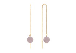 Серебряные cерьги с кварцем