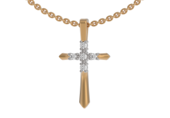 Золотая подвеска с бриллиантом