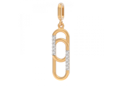 Золотая подвеска с бриллиантом