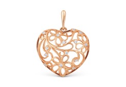 Золотая подвеска с фианитом