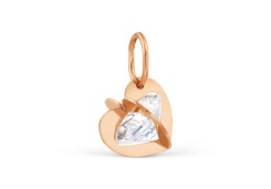 Золотая подвеска с фианитом