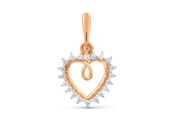 Золотая подвеска с фианитом