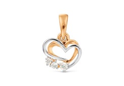 Золотая подвеска с фианитом