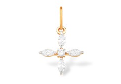 Золотая подвеска с фианитом