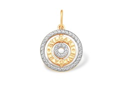 Золотая подвеска с фианитом