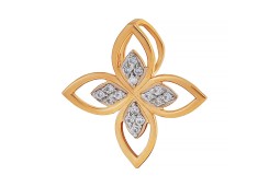 Золотая подвеска с фианитом