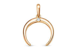 Золотая подвеска с фианитом