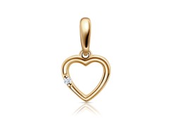 Золотая подвеска с фианитом