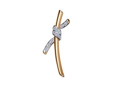 Золотая подвеска с фианитом