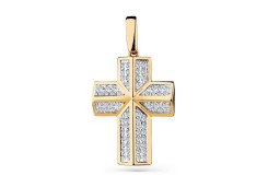 Золотая подвеска с фианитом