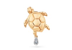 Золотая подвеска с фианитом