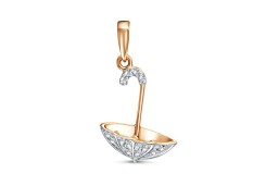 Золотая подвеска с фианитом