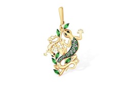 Золотая подвеска с фианитом