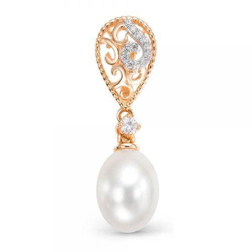 Золотая подвеска с жемчугом