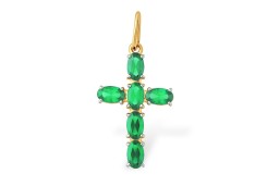 Золотая подвеска с изумрудом