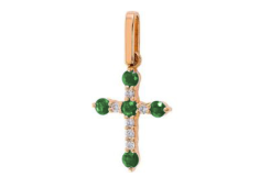 Золотая подвеска с изумрудом
