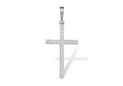 Подвеска из белого золота с бриллиантом