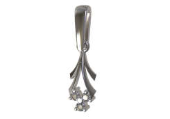 Подвеска из белого золота с бриллиантом