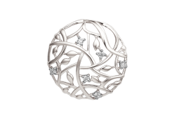 Подвеска из белого золота с фианитом