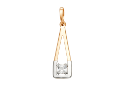 Золотая подвеска с фианитом