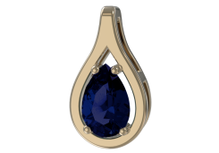 Золотая подвеска с сапфиром