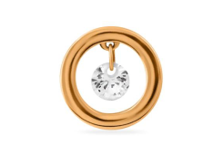 Золотая подвеска с фианитом