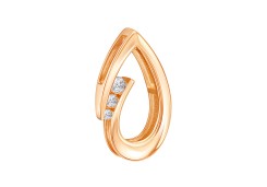 Золотая подвеска с фианитом