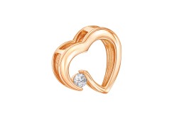 Золотая подвеска с фианитом