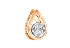 Золотая подвеска с фианитом