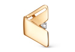 Золотая подвеска с фианитом