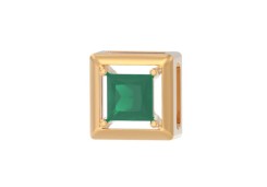 Золотая подвеска с агатом зеленым