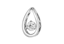 Подвеска из белого золота с фианитом