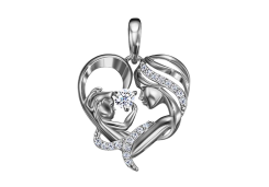 Серебряная подвеска с фианитом