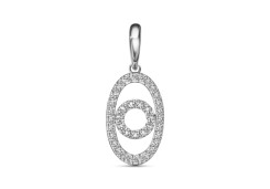 Серебряная подвеска с фианитом