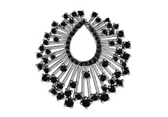 Серебряная подвеска с фианитом