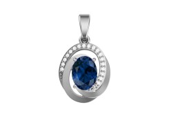 Серебряная подвеска с кварцем