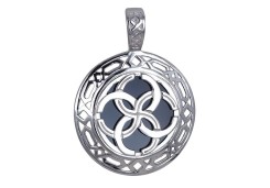 Серебряная подвеска с агатом