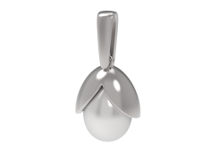 Серебряная подвеска с жемчугом